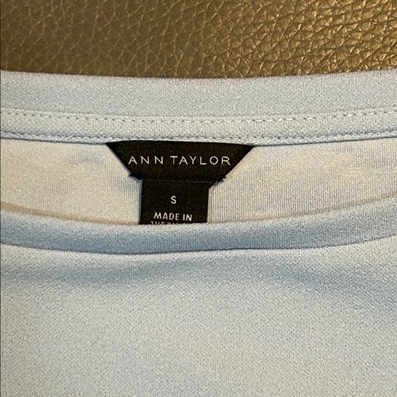 Ann Taylor Light Blue Puff Sleeve Top, size S - Picture 2 of 4